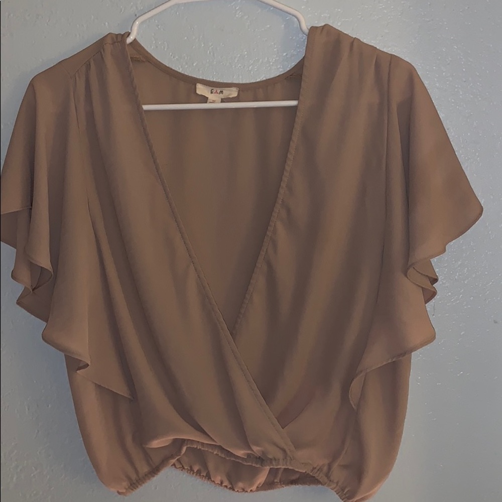 Nude V cut top